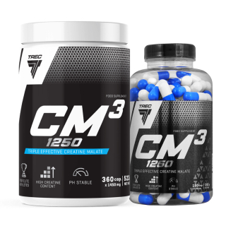 Kreatín - TREC CM3 360 + 180 CREATINE MALATE SILA TCM HMOTNOSŤ