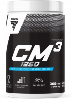 Kreatín - TREC CM3 360 JABLKO KREATÍN SILNÝ TCM 1 250 mg