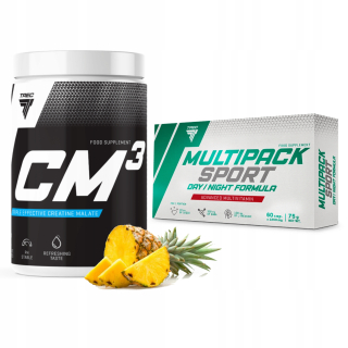 Kreatín - TREC CM3 500G JABLKO CREATINE + MULTIPACK SPORT