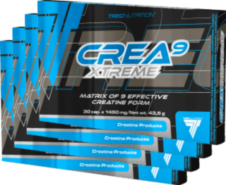 Kreatín - TREC CREA9 XTREME 30 KAPS SILNÝ KREATÍN 9 FORMY