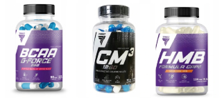 Aminokyseliny - TREC HMB BCAA G-FORCE CM3 CHADINE AMINOY KYSELINY SHOUP