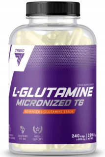 Aminokyseliny - TREC L-Glutamín T6 240 Glutamín Taurín B6 AMINO