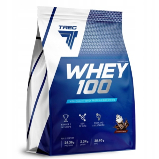 Proteín - TREC WHEY 100 2275 g WPC PROTEÍNOVÉ JAHODY + BAR!
