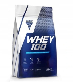 Proteín -  TREC Srvátka 100 900g jahody