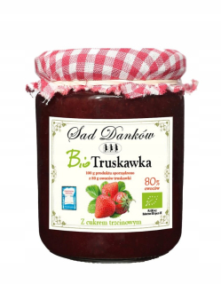 Sušené ovocie - JAHODA 80% S CUKROVÝM CUKOROM BIO 270 g - SAD