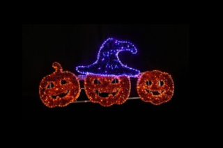 Darček na Valentína - Tri tekvicové osvetlenie viedli Halloween Hollow