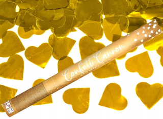 Darček na Valentína - Tuba Confetti Fantastické srdcia zlatá svadba 60 cm