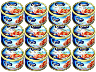 Tuniakový šalát s paradajkami cibuľkou 12x 85g Lisner