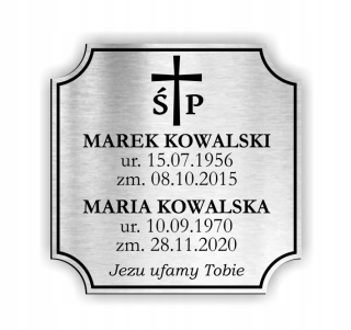 Tombstone hrubý plaket pre hrobný kríž