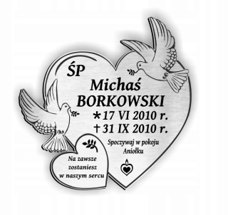 Tombstone Plaque pre hrobový kríž + páska