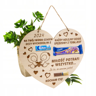 Tabuľka sladkosti pre Valentína Darčekové srdce