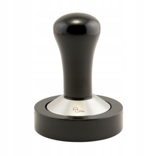 Tamper 57 mm čierna + drevený okrúhly stojan