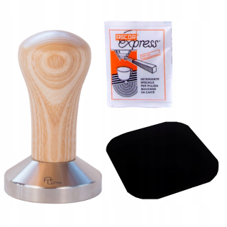 Tamper PURE ASH 53mm, podložka z chemickej gumy