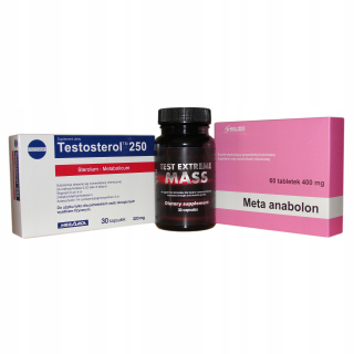 Testosterón - Vyskúšajte Extreme Mass + Meta + Testosterol a steroid