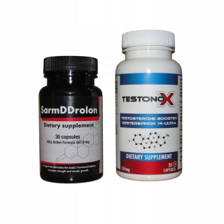 Testosterón - Testonox + SARM 2pak Winstrol Metanabol noha Steryid