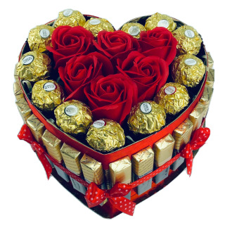 Tortu s Merci Chocolates a mydlovým ružovým darčekom