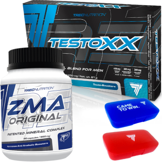Testosterón - Trec Kit - TestoXX 60k + ZMA 60k + krabička