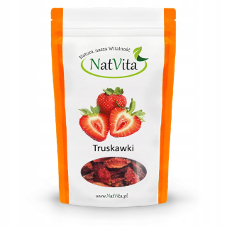 Sušené ovocie - Jahody, ovocie, plátky, mrazom sušené 60 g NatVita