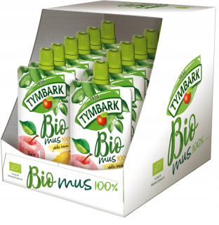 Tymbark Mus BIO jablkový banánový snack 12 x 100 g