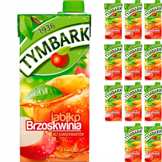 Nápoj Tymbark Apple-Peach v krabičke 12x 1l
