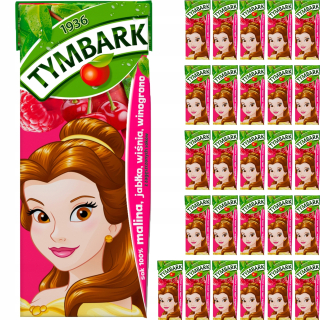 Tymbark Juice 100% Apple Cherry Raspberry 27x200ml