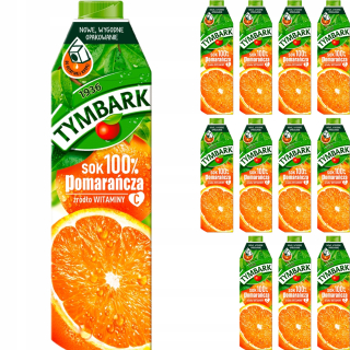 Tymbark Juice 100% oranžové zdroje Vitamíny 12x 1L