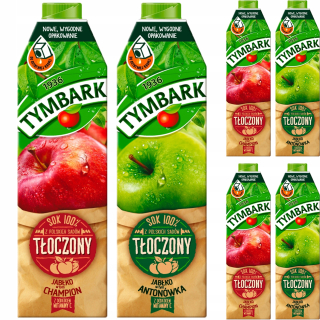 Tymbark Juice 100% Embossed Antonówka Champion 6x1L