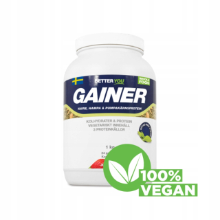 Gainer - Vegański Gainer Lepšie si zasadiť 1000 g stevia
