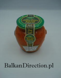 VIPRO EXTRA AJVAR MILD 580ml, jemná papriková pasta