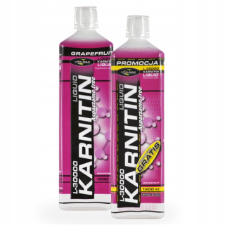 Spaľovač tuku - Vitalmax L-Karnitín 30000 v tekutine 1200 ml + 1200 ml