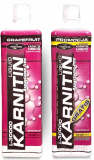 Spaľovač tuku - Vitalmax L-30000 karnitín 1200 ml + 1200 ml karnitínu