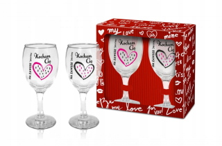 Darček na Valentína - Valentínske sklo Bgtech 220 ml skla