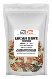 Sušená zelenina 2.5kg Prírodný rastlinný mix