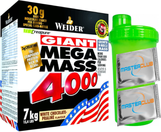 Gainer - Weider Giant Mega Mass 4000 7000g Mass + 7KG proteín