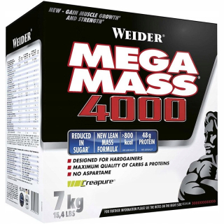 Gainer - Weider Mega Mass 4000 7kg Gainer 7000g jahody