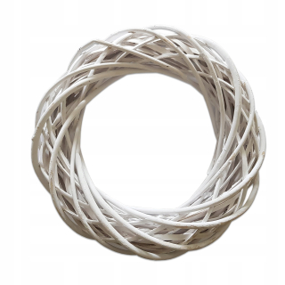 Wicker Wianek 35 cm - biely prútený hrubý Rattan