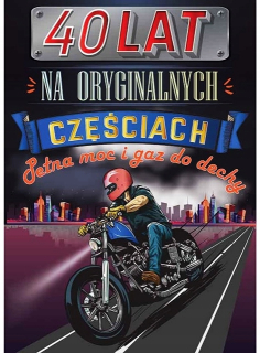 Veľkou XXL karta pre mužov pre 40. narodeniny !!!