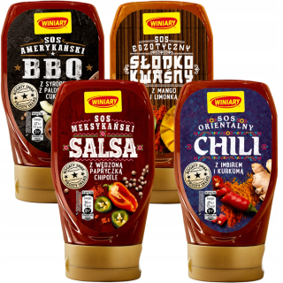 Winiary omáčky Mix BBQ Salsa sladká kyselina chilli