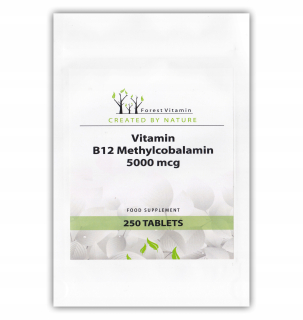 Vitamín B12 5000 Metylcobalamín 250 Tab Silná