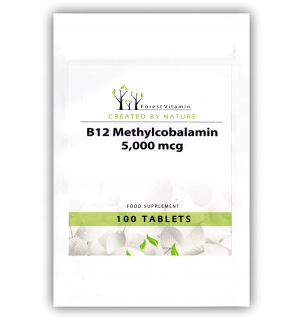 Vitamín B12 5000mcg 100TAB metylcobalamín silný
