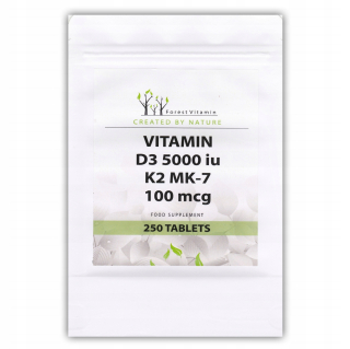 VITAMÍN D3 5000iu K2MK-7 100mcg 250tabs LANOLIN