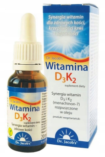 Vitamín D3 + K2 MK7 20ml kvapky Dr Jacobs Health