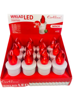 12 × LED Cortina Sviečka viedla 90 dní 12 Cortina viac ako 75 hodín