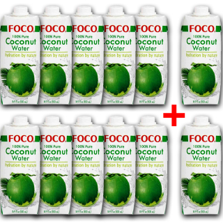 Ázijska kuchyňa - Kokosová voda 100% Prírodné 10 + 2 Free 12x 500ml