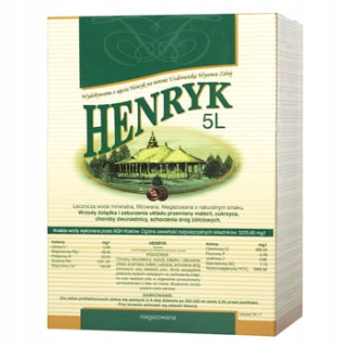 HENRYK liečivá neperlivá voda 5l