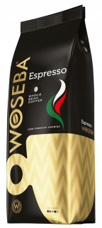 Zrnková káva -  Woseba espresso kávové zrná 500g obilia