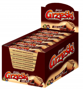 GRZEŚKI Oblátky sa ROZDELIA NA 6 Bez čokolády 26 g * 36 ks