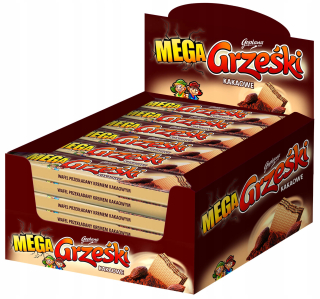 Mega vafle vafle bez kontroly. 34G / 32 ks