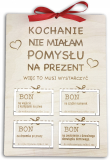 Valentínsky Bon k Nemu pre ňu dar