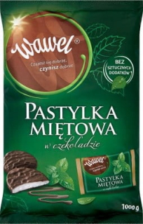 Wawel Candy Mint tablety v čokoláde